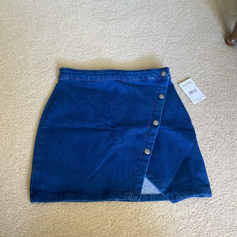 Free People denim skirt